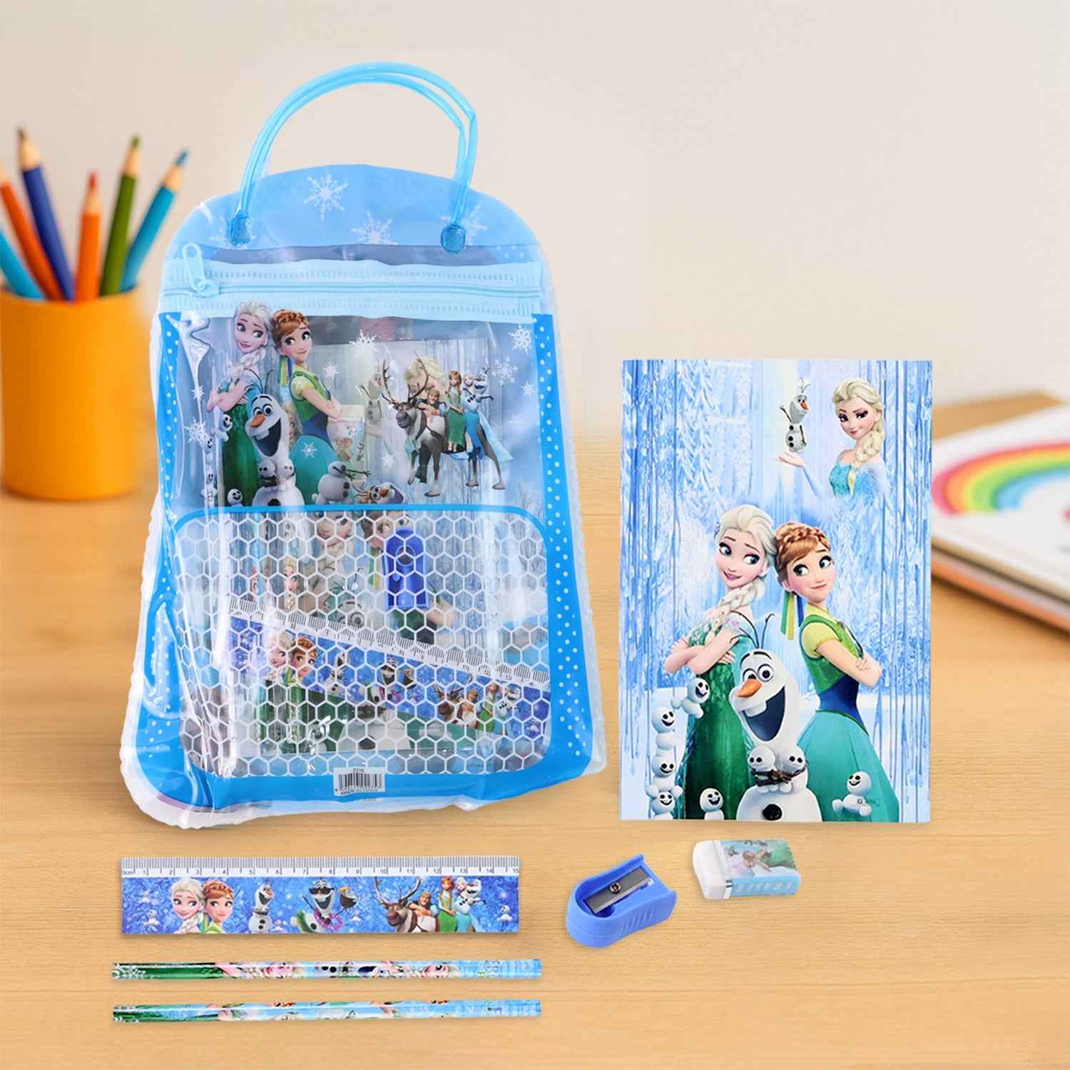 Kids Stationery Kit – 6-Piece Cartoon Set for School | TinyTrendy