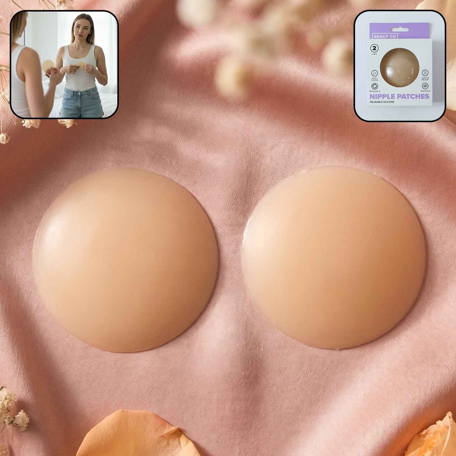Reusable Silicone Nipple Cover Patches – Seamless & Comfortable Fit