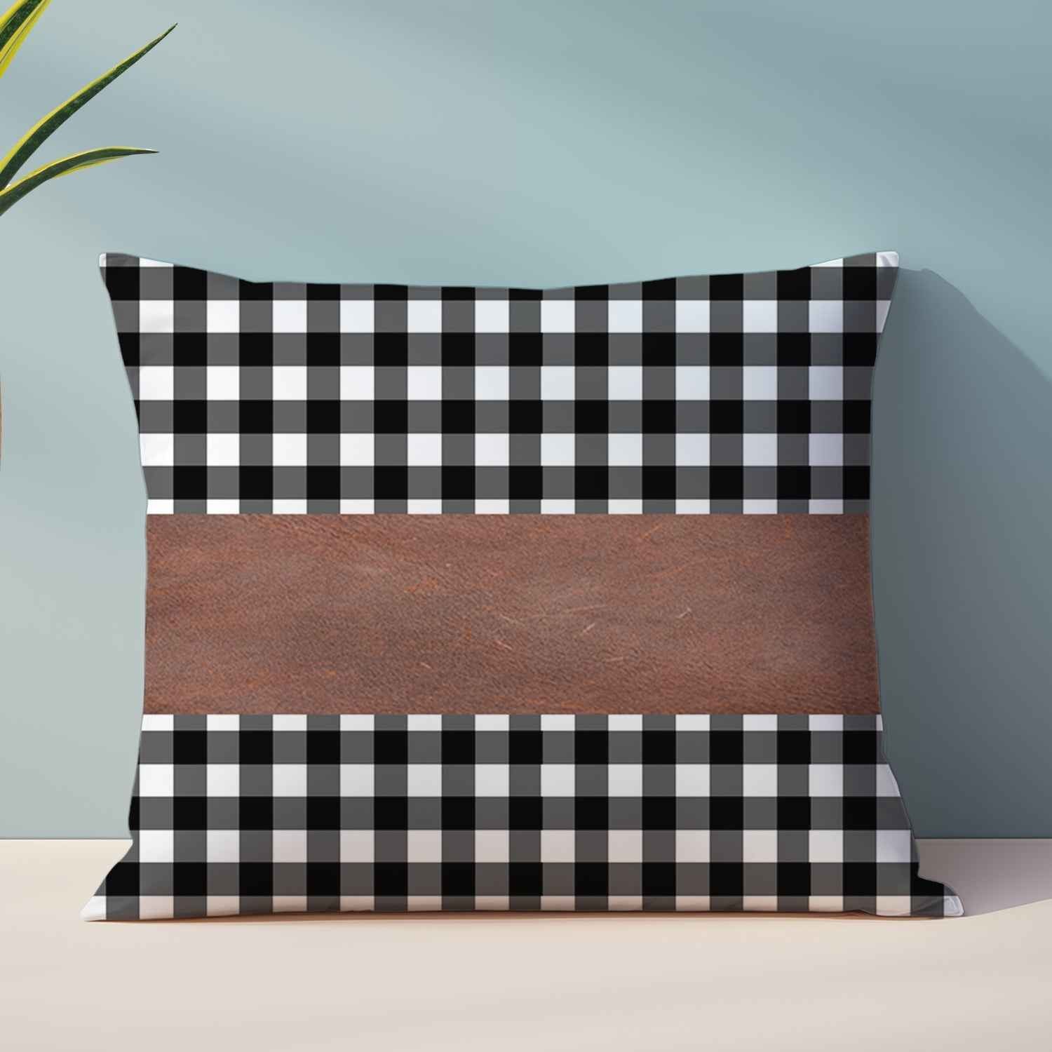 Pillow Covers – Leather & Cotton, 19x12 Inch (2 Pc) | Styleva