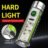 Poravar rechargeable flashlight with telescopic zoom feature.