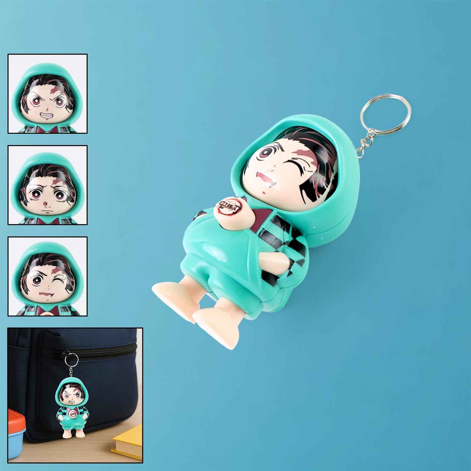 Cartoon Character Keychain – Durable PVC Cute Mini Figure