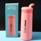 Plastic Water Bottle – Leak-Proof Pink 400ML Bottle with Strap