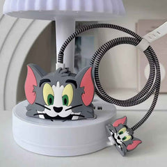 Cute cartoon charger cover for iPhone 18-20W charger.