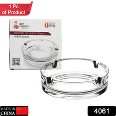 Crystal Glass Ashtray – Elegant Round Cigar & Cigarette Decor | Styleva