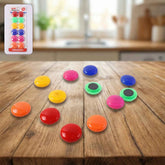 Round Refrigerator Magnets – Strong Colorful 12 Pc Set