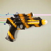LED Laser Gun Toy – Battery Operated Space Blaster with Lights & Sound