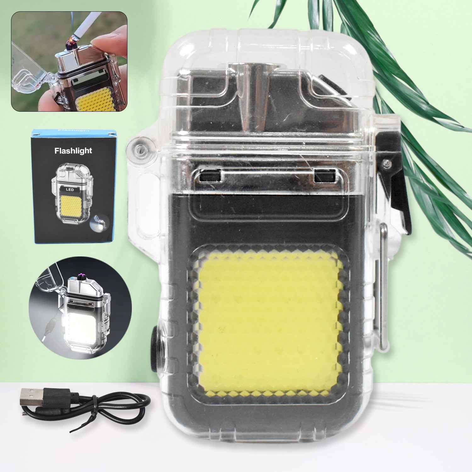 Electric Lighter Flashlight – USB Rechargeable 3-Mode COB | Indo Glow
