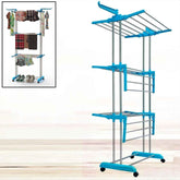 Cloth Drying Stand – 3-Layer Foldable Stainless Steel | FreshAura