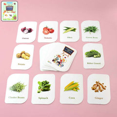 Vegetable Flash Cards – 32 Durable Educational Cards for Kids