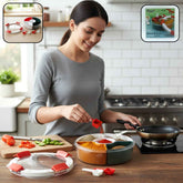 Plastic 5-compartment Spice Storage Box – Easy Kitchen Organization