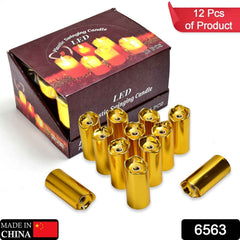 Flickering LED Candles (12 pcs) – Realistic Flame Decor | JubileeJoy