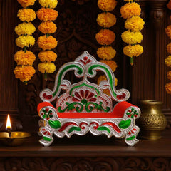 Small Decorative Singhasan – Elegant Plastic Throne for Pooja Idols