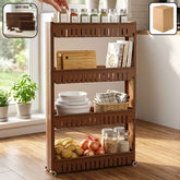 Multipurpose Plastic Storage Rack – 4 Layer with Wheels for Home