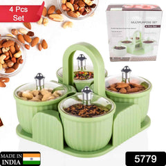 Airtight Plastic Storage Containers – 4-Pc Set for Snacks | Organivo