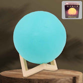 Moon Night Lamp – Blue 3D LED with Plastic Stand | Indo Glow