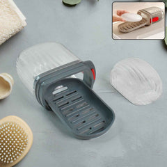 Soap Box Holder – Dust-Proof Lid & Detachable Drain Tray