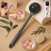 Silicone Back Scrubber Brush – Long Handle for Gentle Exfoliation