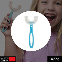Front view of the comfortable Kids U-Shaped Toothbrush for children.