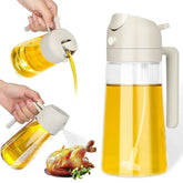 Glass Oil Dispenser Bottle – 2-in-1 Pour & Spray, 500 ml