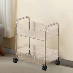 2 Layer Storage Trolley with Wheels – Compact & Movable Organizer