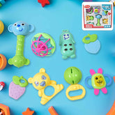 Baby Rattle & Teething Set – 8-Piece Non-Toxic | Aditi