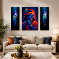 Krishna Wall Art Ð Vibrant MDF Painting for Spiritual DŽcor