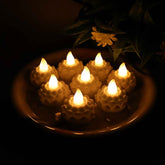 Lotus Shaped LED Flameless Tealight Candles – Safe Decor Set of 8