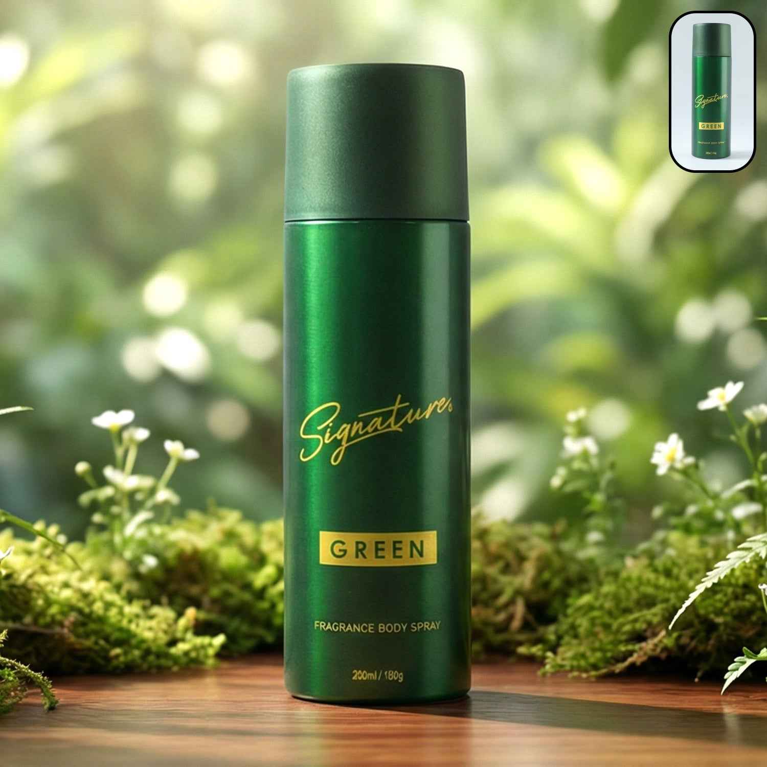 Men's Green Fragrance Body Spray – Long Lasting Fresh Scent