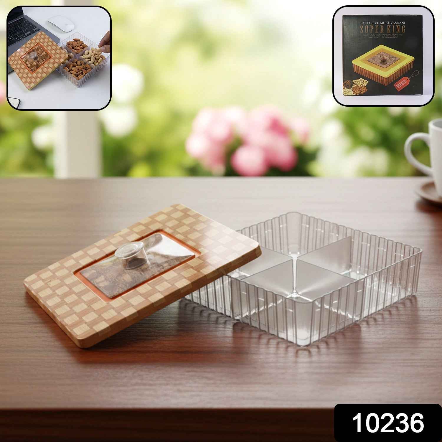 Plastic Dry Fruit Box – 4 Compartment Airtight Storage | Lunchie Bunchie