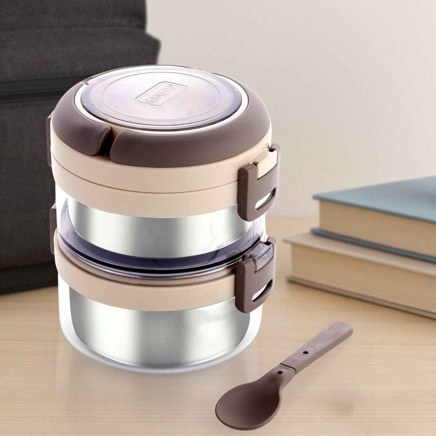 Stainless Steel Insulated Lunch Box – Leakproof Double Layer Tiffin