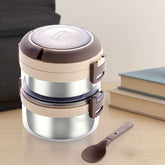 Stainless Steel Insulated Lunch Box – Leakproof Double Layer Tiffin