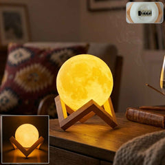 Rechargeable LED Moon Lamp Ð Soothing Ambient Light for Home