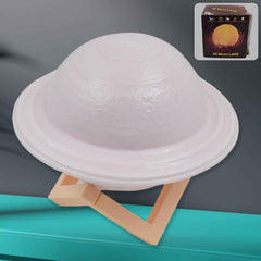 3D Saturn Lamp – Multicolor LED Night Light with Base | Styleva
