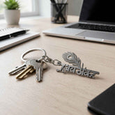 Religious Peepal Leaf Keychain – Durable Metal for Daily Inspiration