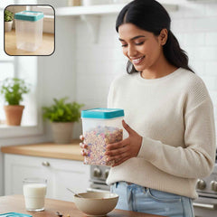 Plastic Food Storage Container – Keeps Dry Foods Fresh & Organized