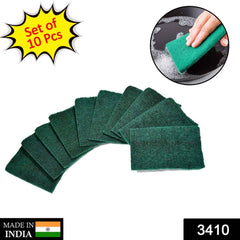 Scrub Sponge Pads – Aqua Green 10PC with Stain Cutter | Velvet Wipe