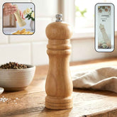 Wooden Manual Pepper Grinder – Adjustable Coarseness for Fresh Spice