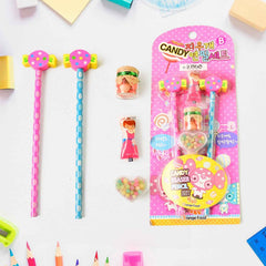 Candy-Themed Pencil Set – Fun Stationery Kit with Accessories
