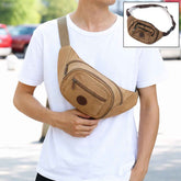Canvas Waist Bag – Stylish, Multi-Compartment & Adjustable Strap