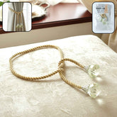 Luxury Curtain Tassel Tieback – Elegant Twisted Rope with Crystal Ends