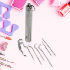 Stainless Steel Toothpick Set – 7-in-1 Portable Dental Kit | AuriGlam