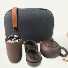 Portable Kung Fu Tea Set Ð Complete 6-Piece Travel Kit for Tea Lovers