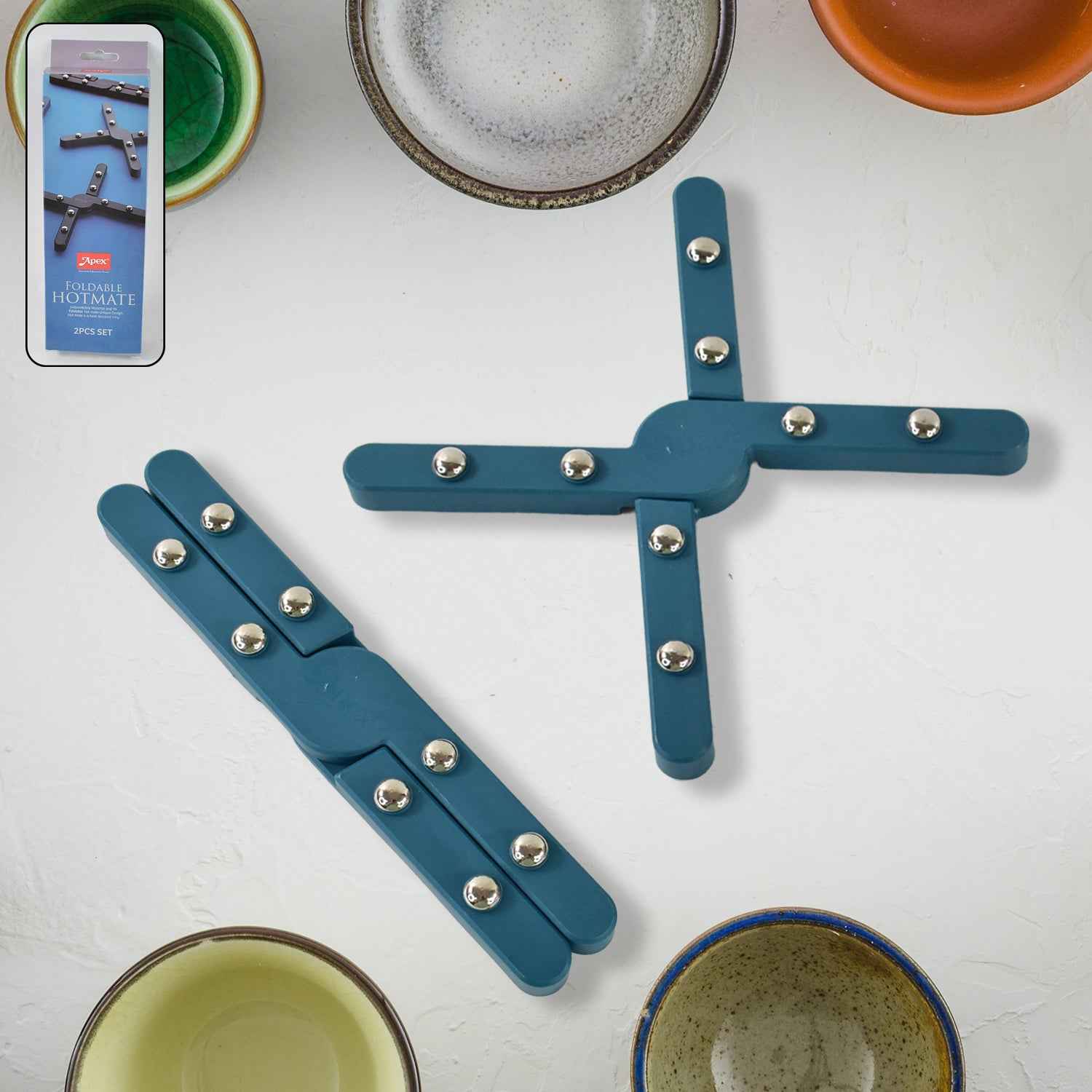 Foldable Hot Mate Set – Heat-Resistant 2-Piece Pan Stand