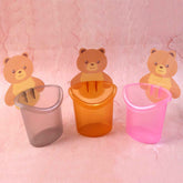 Teddy Bear Toothbrush Holder – Cute Wall-Mounted Kids Organizer