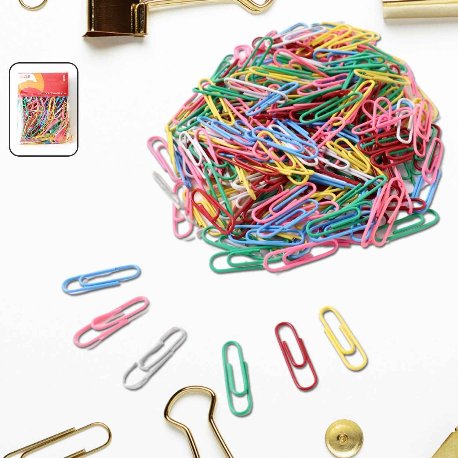 Multicolor Paper Clips – Approx 230 Durable Color-Coated Set