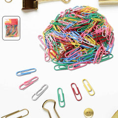 Multicolor Paper Clips – Approx 230 Durable Color-Coated Set