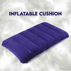 Inflatable Travel Pillow – Velvet Air Comfort (Blue) | PillowTrek