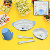 Baby Feeding Set – 5-in-1 Cartoon Dinnerware for Kids | Baby Ladle