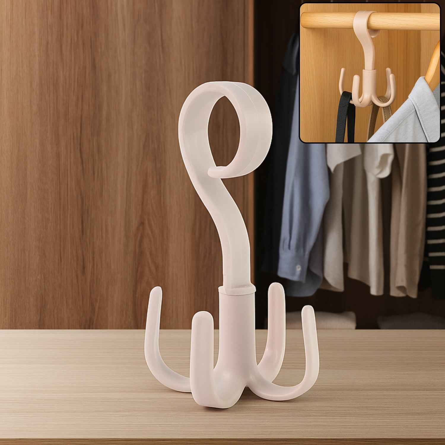 360° Rotating Multipurpose Hook Hanger – Space-Saving Organizer