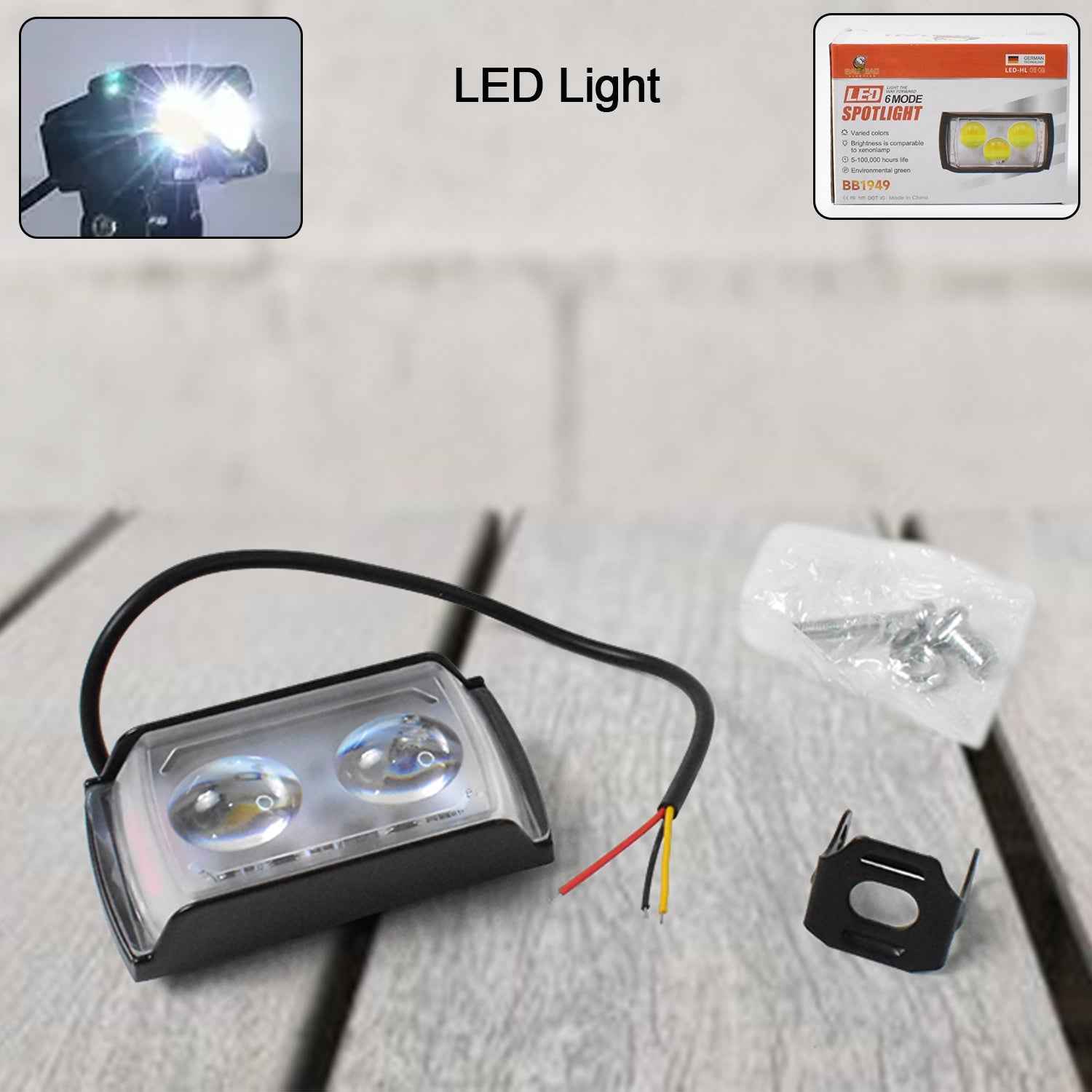 6 Mode LED Fog Light – Ultra Mini Dual Lens for Vehicle Safety